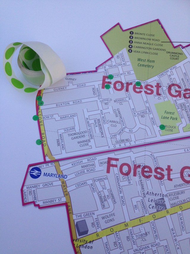 Marking hotspots on the ward map